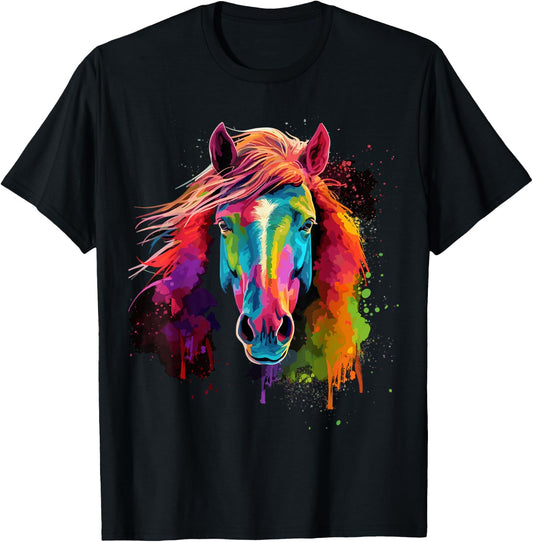 Icelandic Horse Riding Dressage Show Jumping Horse Stable T-Shirt - T-Shirt | Black