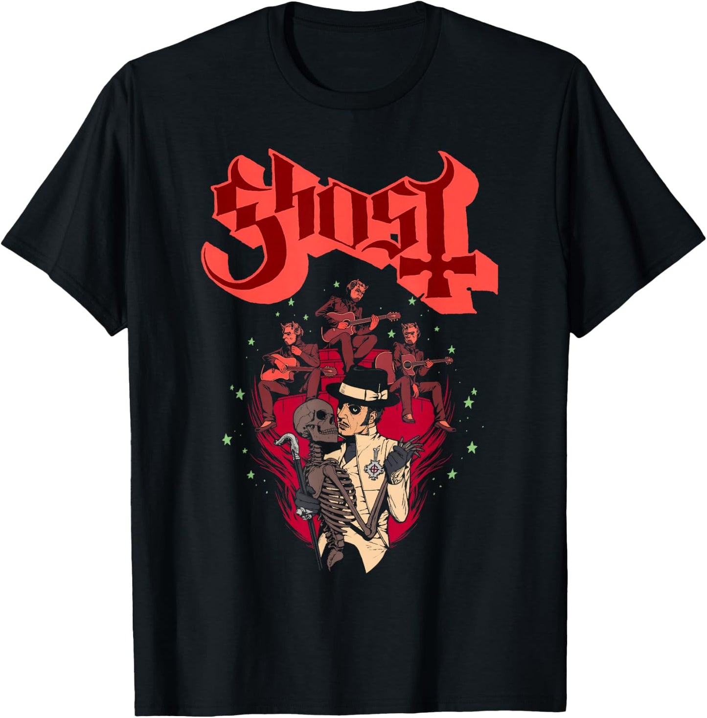 Ghost – Skeleton Bandstand T-Shirt - T-Shirt | Black