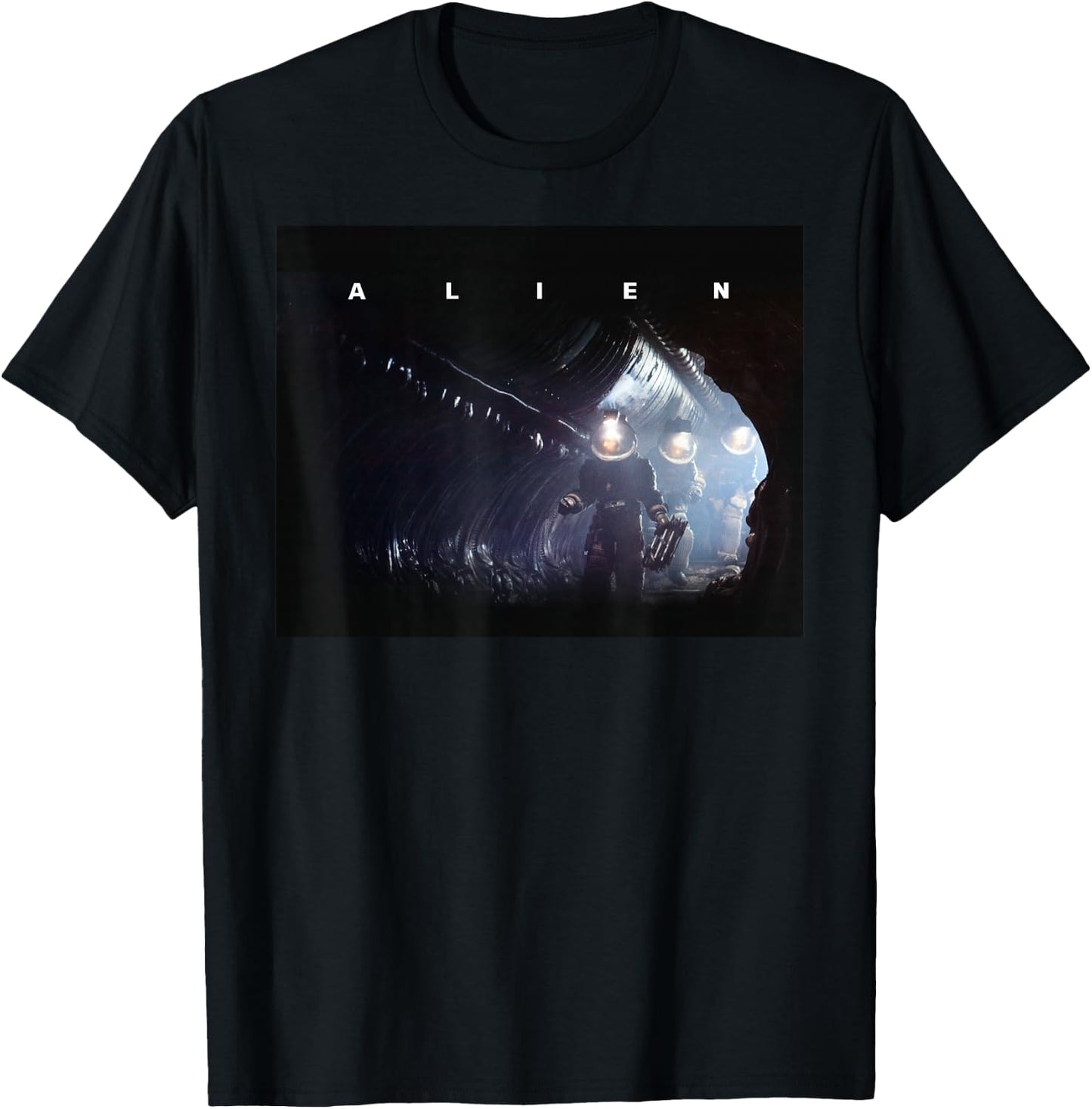 Alien Nostromo Crew Investigate Acheron T-Shirt - T-Shirt | Black