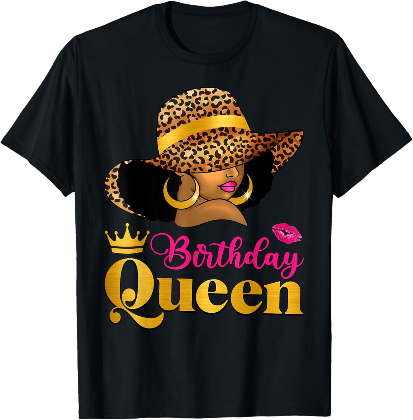 African American Afro Black Women It's My Birthday Queen T-Shirt - T-Shirt | Black