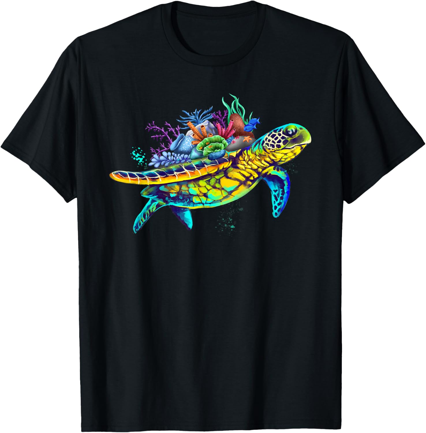 Save The Sea Turtles Funny Environmental Turtle Lover Outfit T-Shirt - T-Shirt | Black