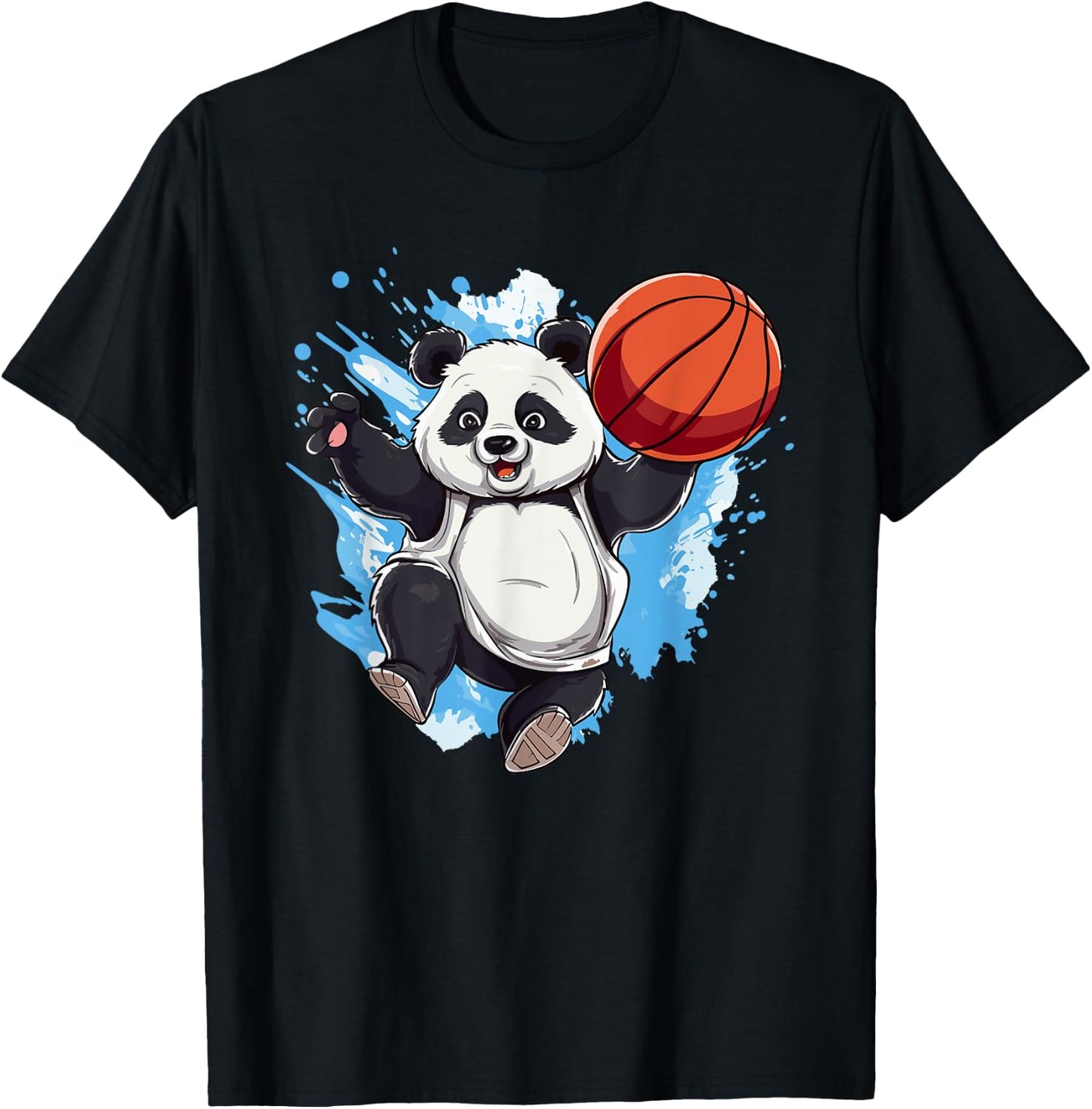 Panda Basketball Player Outfit Slam Dunk Boys T-Shirt - T-Shirt | Black