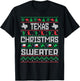 Texas Christmas Sweater Tacky Ugly Cowboy Texas Sweater T-Shirt - T-Shirt | Black