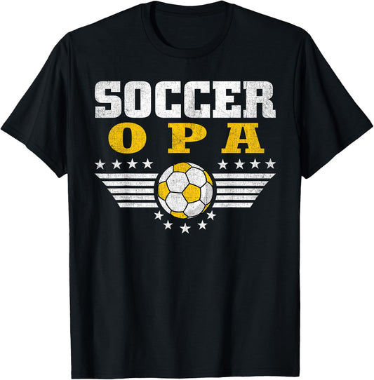 Soccer Opa - Soccer Player Funny Grandfather Soccer T-Shirt - T-Shirt | Black