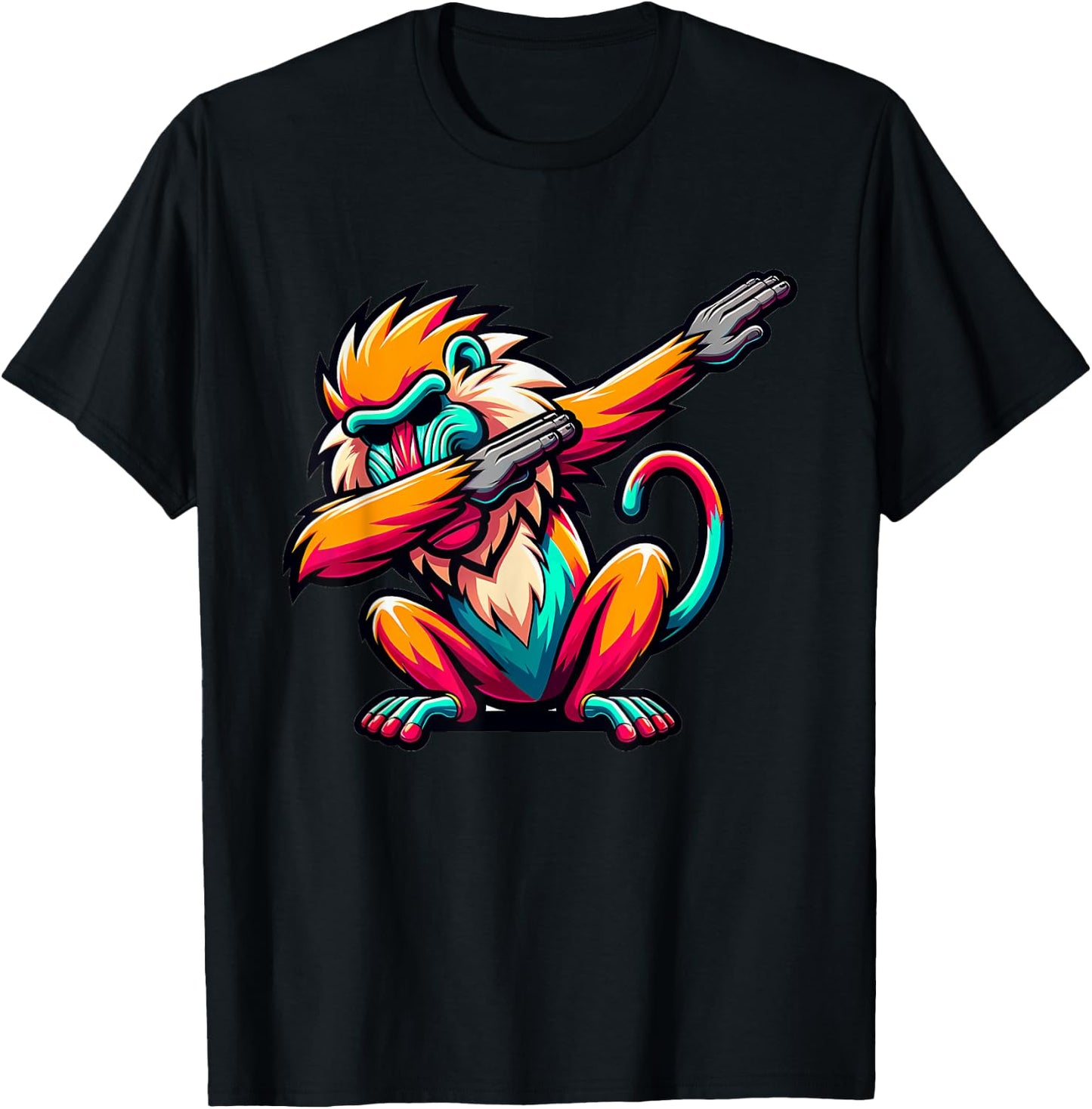Dabbing Baboon T-Shirt - T-Shirt | Black