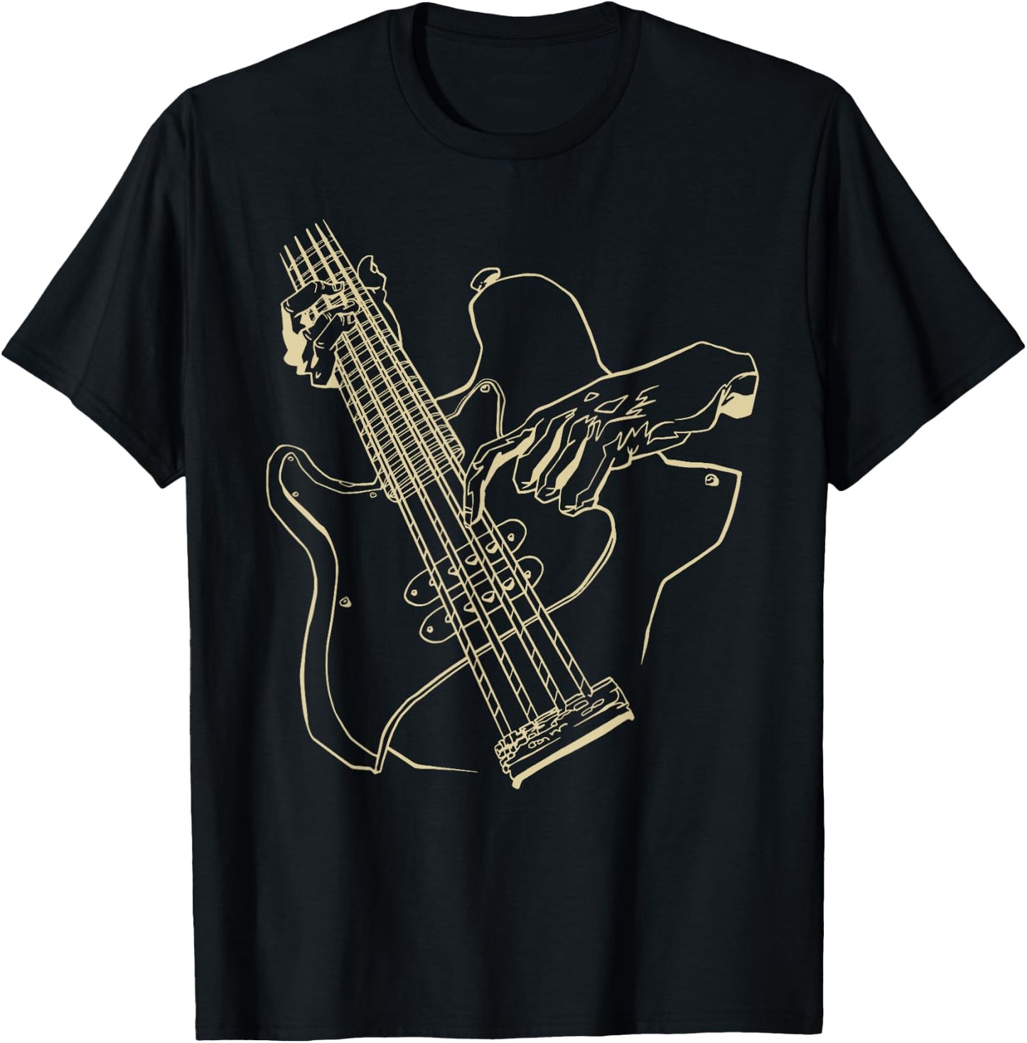 Graphic Bass Guitar Bass Player T-Shirt - T-Shirt | Black
