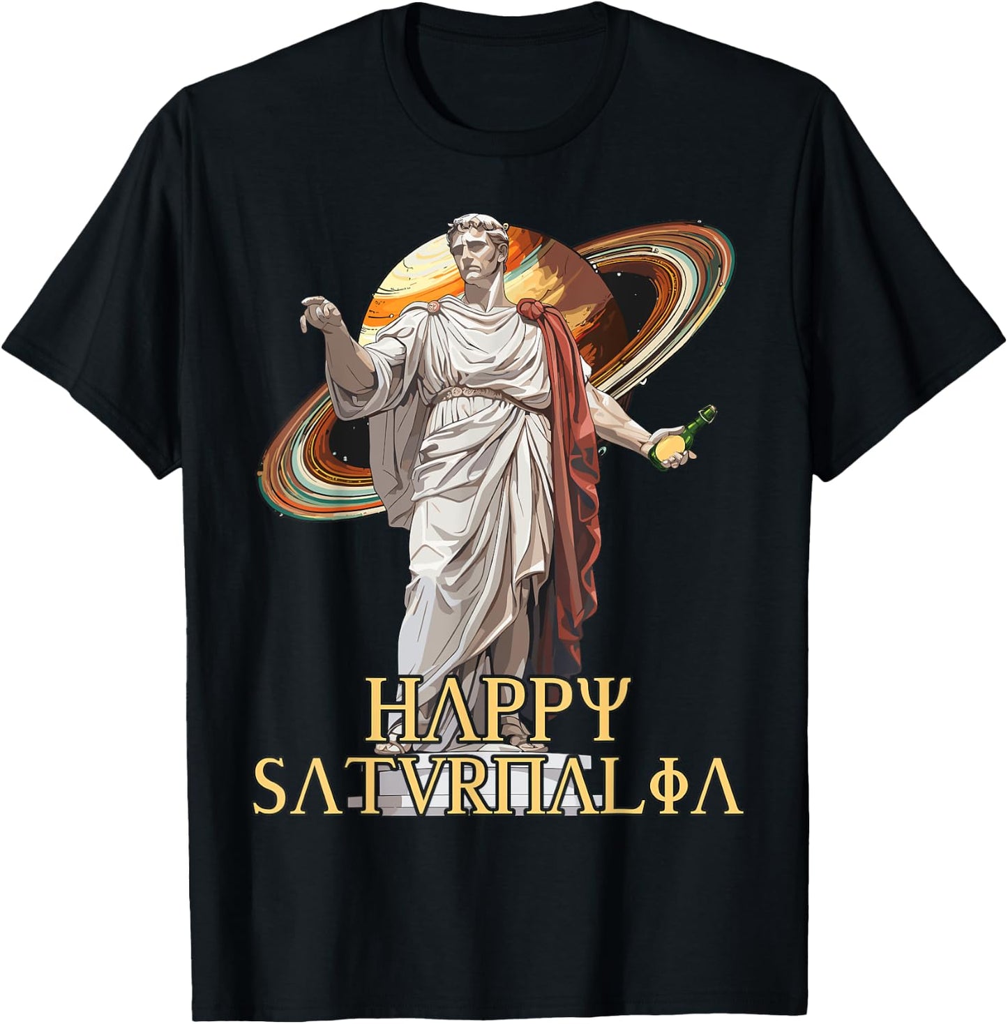 Happy Saturnalia, Ancient Christmas & Roman History T-Shirt - T-Shirt | Black