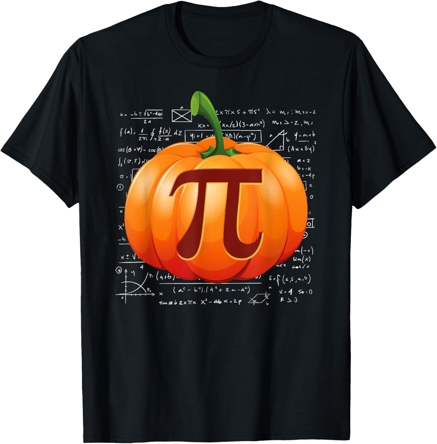 Pumpkin Pie Math I Funny Halloween Thanksgiving Pi Day T-Shirt - T-Shirt | Black