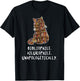 Bibliophile. Ailurophile. Unapologetically distracted cat Men Women Kids T-Shirt - T-Shirt | Black
