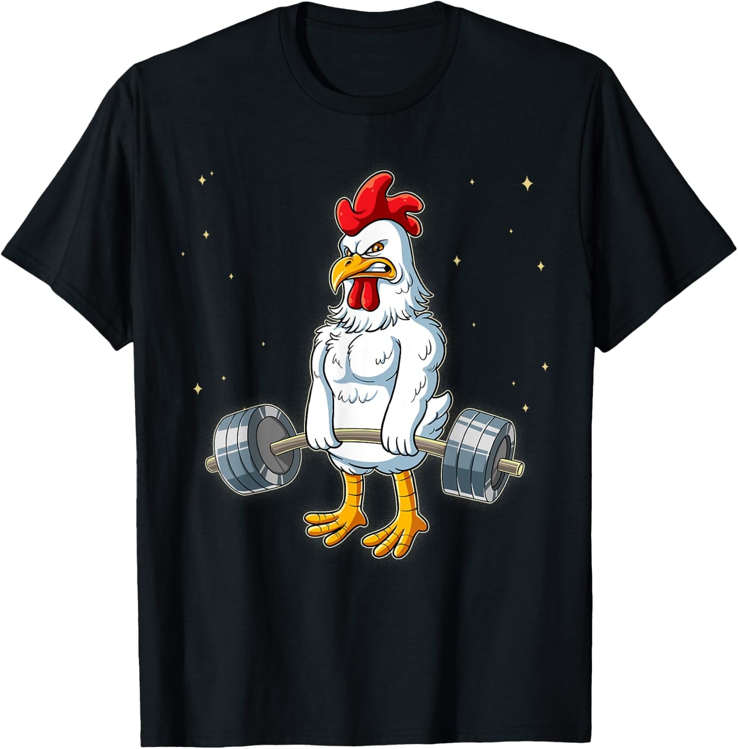 Chicken Gym Weight Training Deadlift T-Shirt - T-Shirt | Black