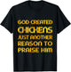 Funny Chicken Lover Farmer Christian Believer Jesus Love T-Shirt - T-Shirt | Black