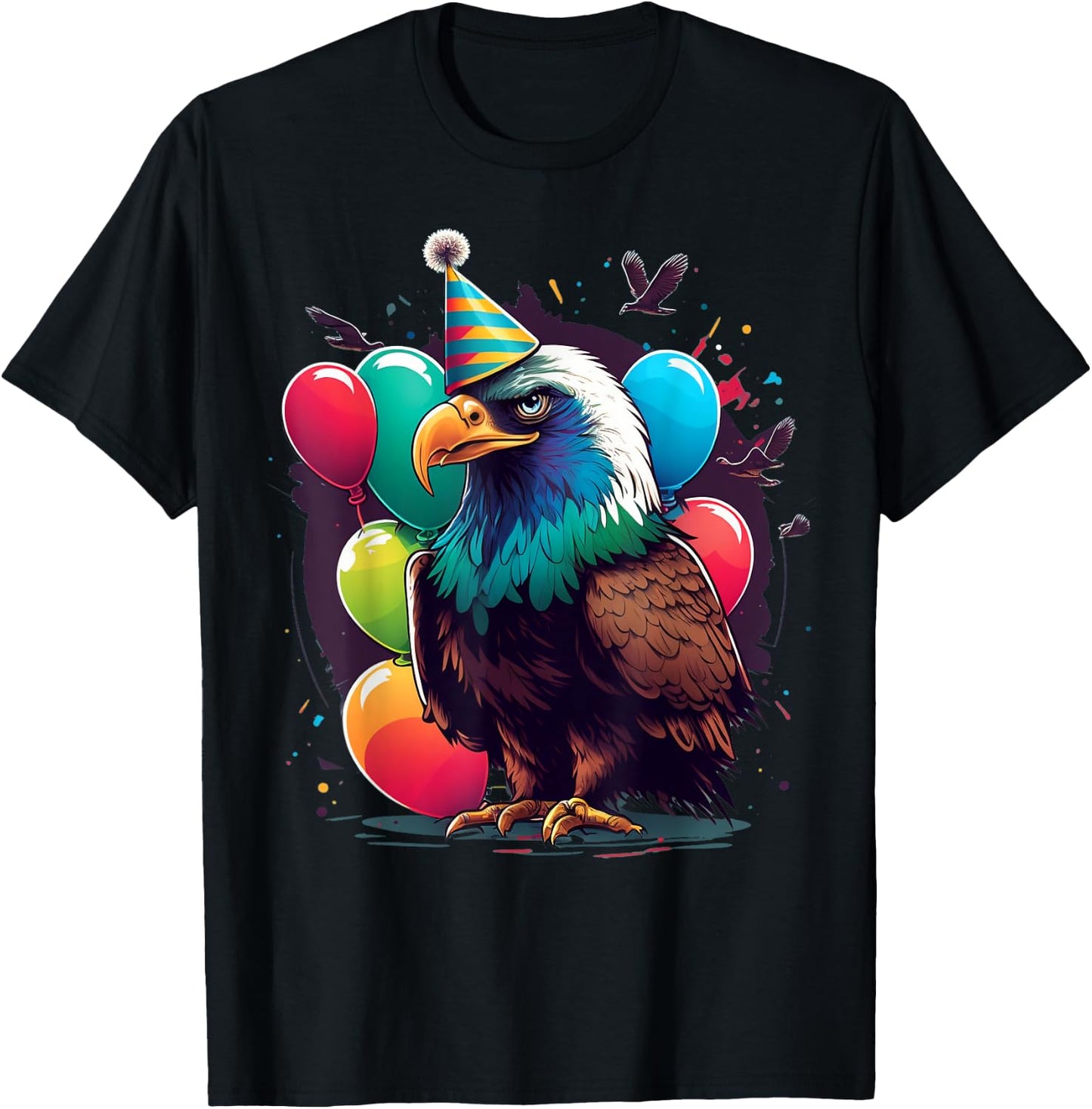 Celebration Eagle Event Birthday Party Eagle T-Shirt - T-Shirt | Black
