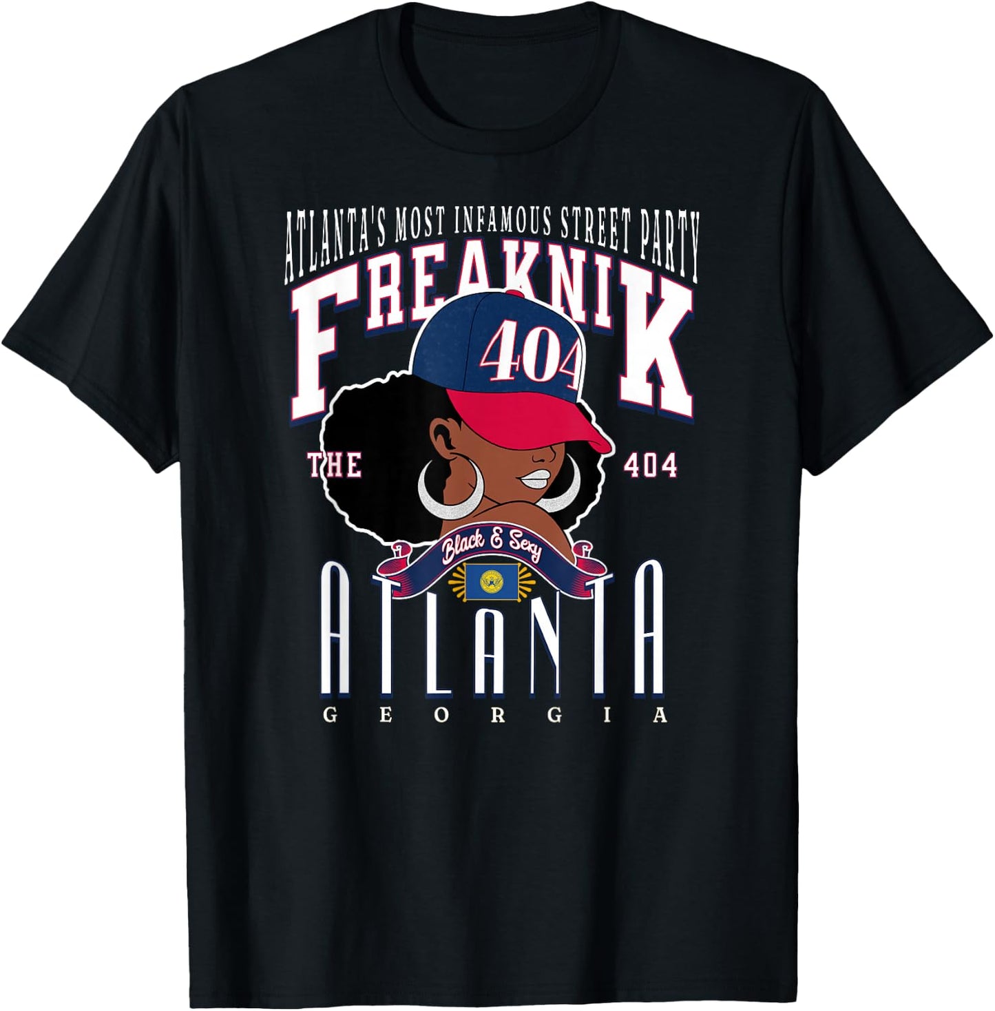 Around the Way Girls: Area Code Queens Freaknik Atlanta Culture Adults Black Small Short Sleeve Classic Regular Fit Lightweight Unique Design T-Shirt - T-Shirt | Black