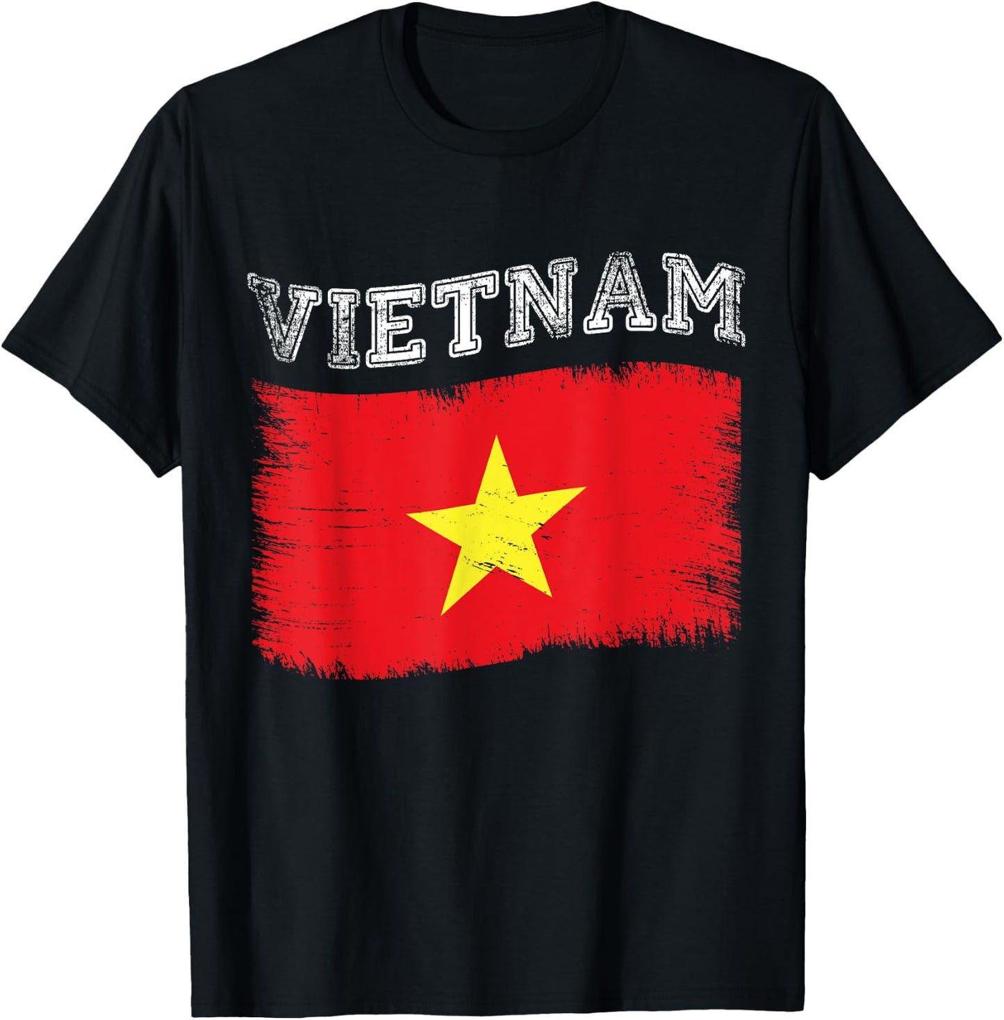 Vietnamese Flag Tourist Holiday Destination Vietnam Flag T-Shirt - T-Shirt | Black