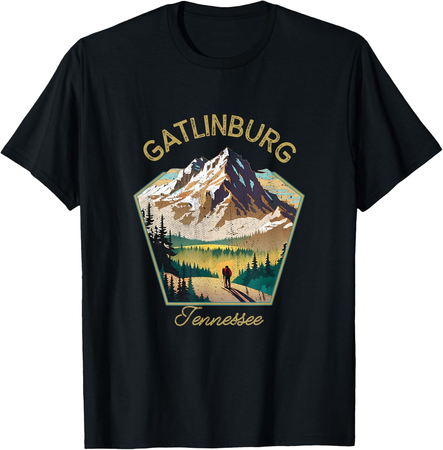 Gatlinburg Retro Clothing - Gatlinburg Souvenir T-Shirt - T-Shirt | Black