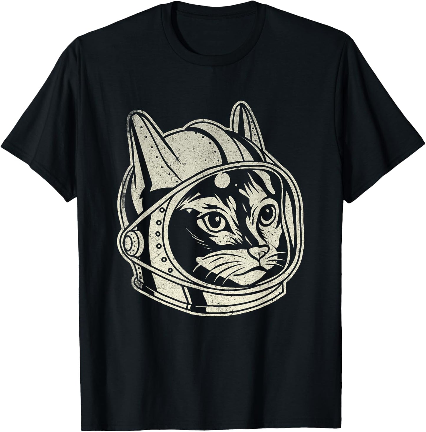 Astronaut Cat - Galaxy Animal Lover Pet Owner Veterinarian Women Kids T-Shirt - T-Shirt | Black