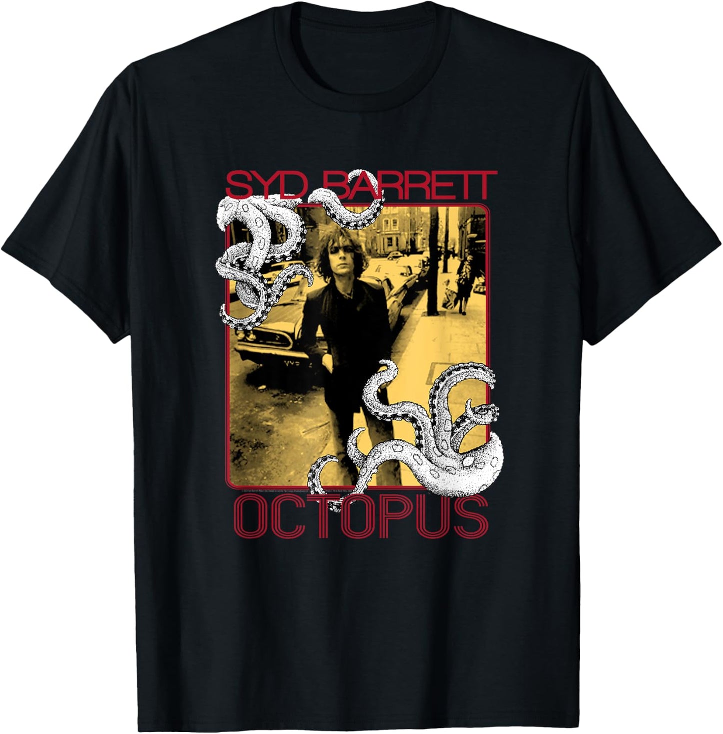 Syd Barrett -Adults Black Cotton 100% Small Classic Fit Short Sleeve Graphic T-Shirt - T-Shirt | Black