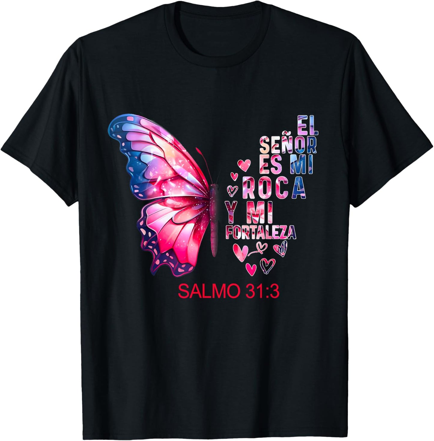 Camiseta Cristiana Para Mujer En Espanol Spanish Salmo 31 T-Shirt - T-Shirt | Black