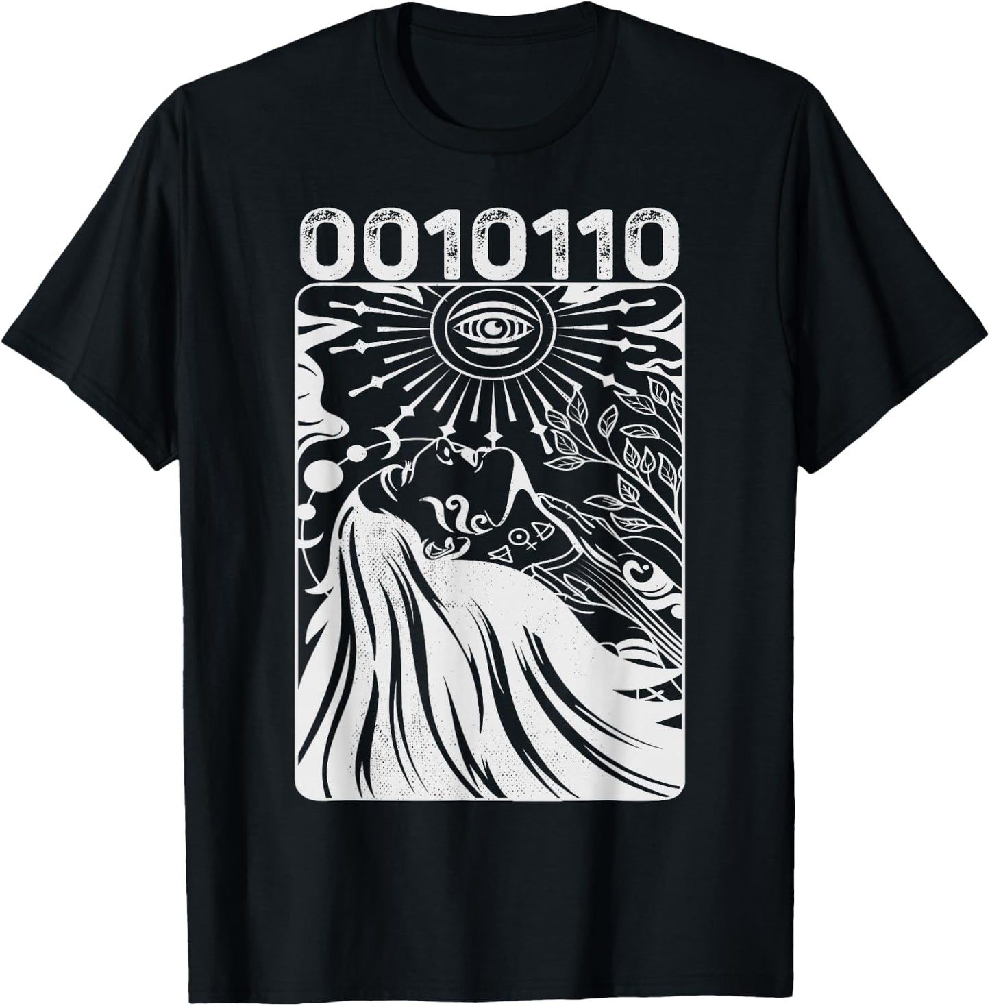 0010110 Spiritual Key Design Black Spiritual T-Shirt - T-Shirt | Black