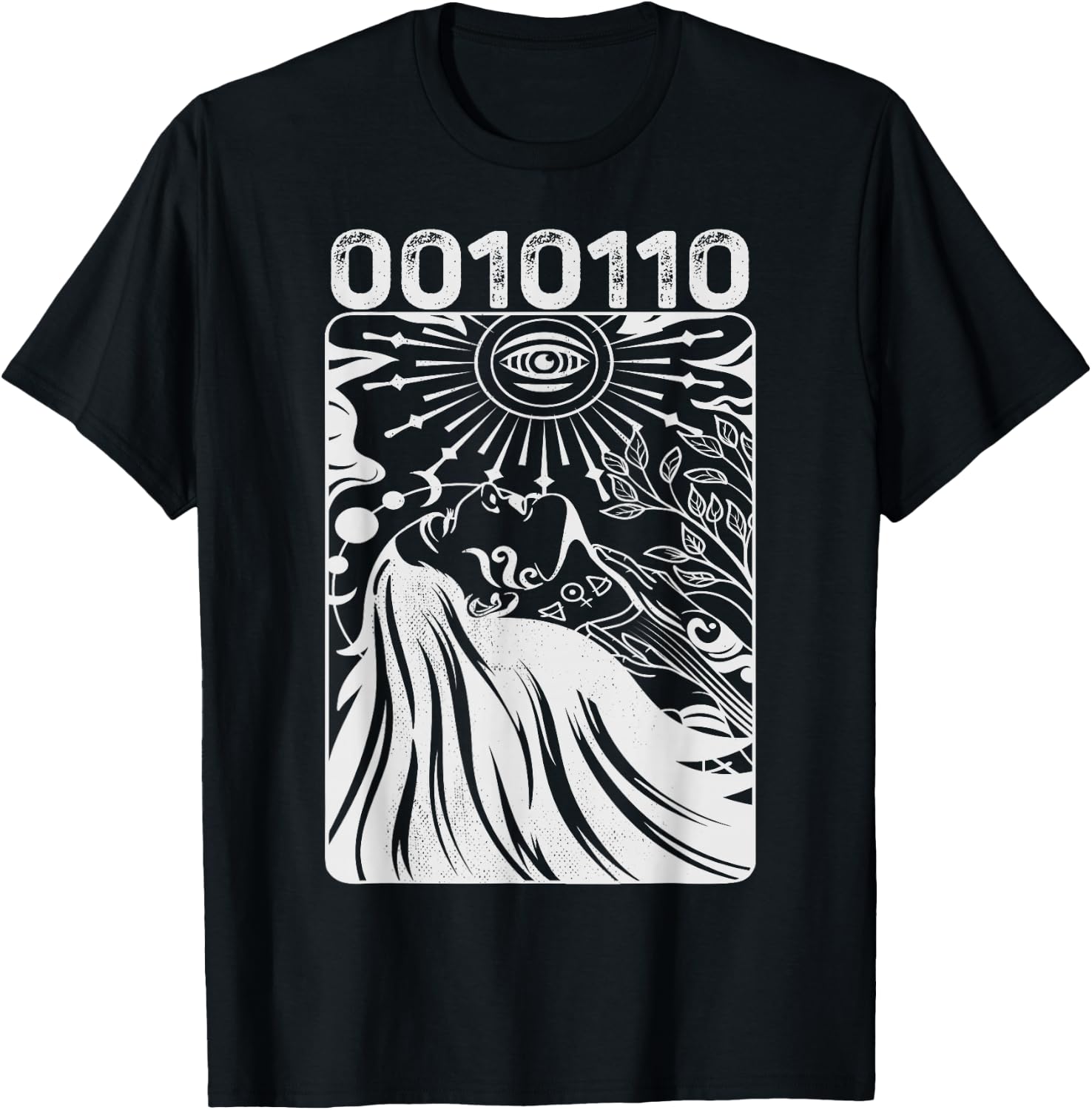 0010110 Spiritual Key Design Black Spiritual T-Shirt - T-Shirt | Black