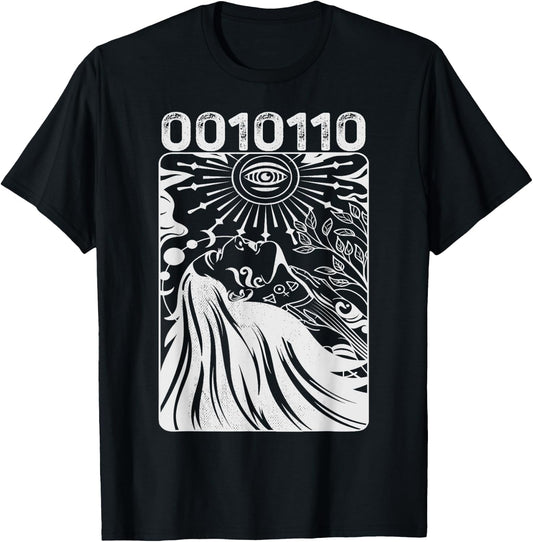 0010110 Spiritual Key Design Black Spiritual T-Shirt - T-Shirt | Black