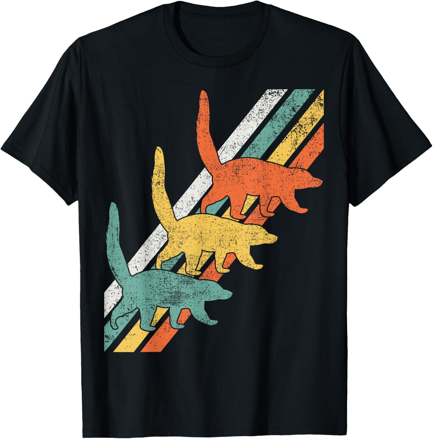 Coati Coatimundi Coatis Retro T-Shirt - T-Shirt | Black