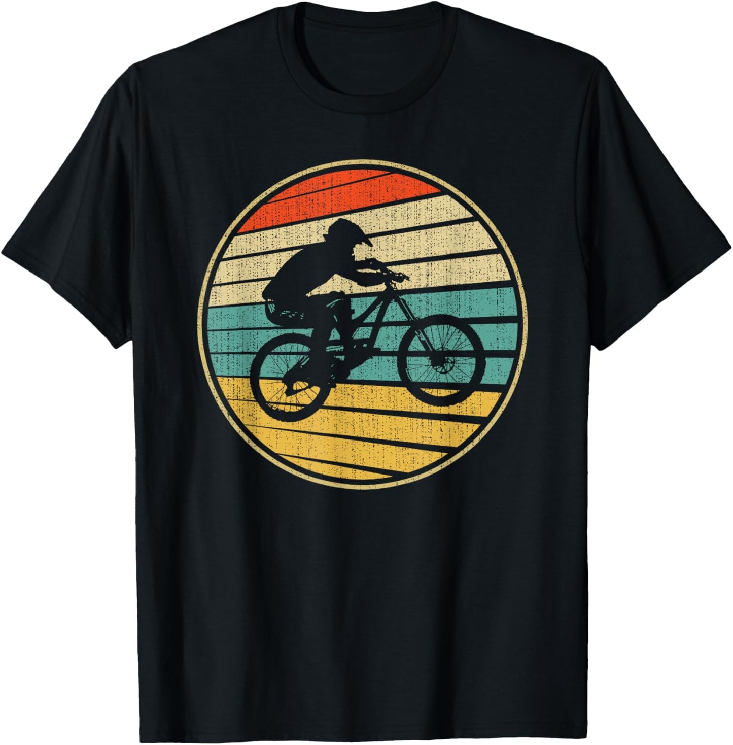 Vintage BMX Rider Retro Bike Bicycle Stunt Racing 70s 80s T-Shirt - T-Shirt | Black