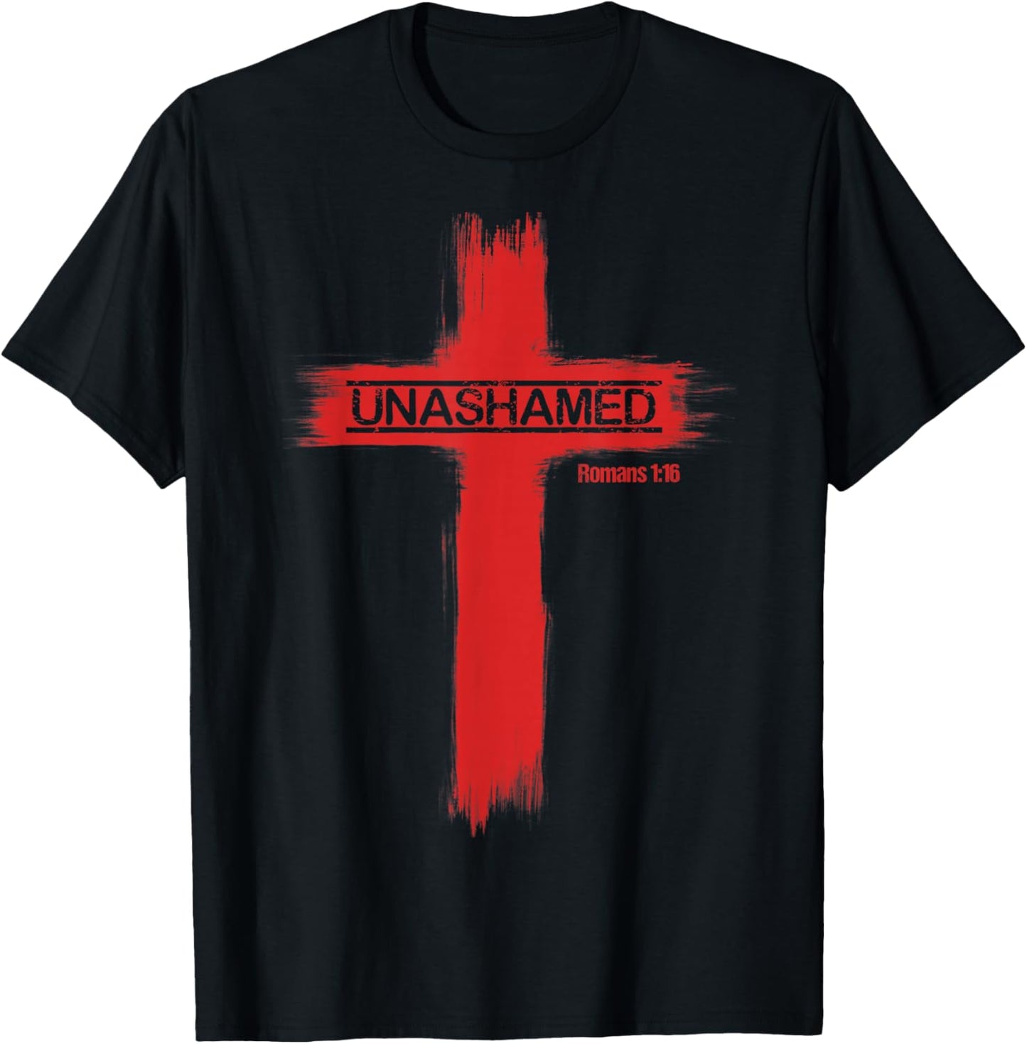 Unashamed Christianity Romans 1:16 T-Shirt - T-Shirt | Black