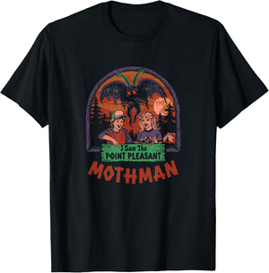 Steven Rhodes I Saw The Mothman Vintage Cryptid Dark Humor T-Shirt - T-Shirt | Black