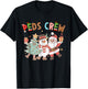 Retro Peds Crew Christmas Pediatric Nurse Nursing Group T-Shirt - T-Shirt | Black