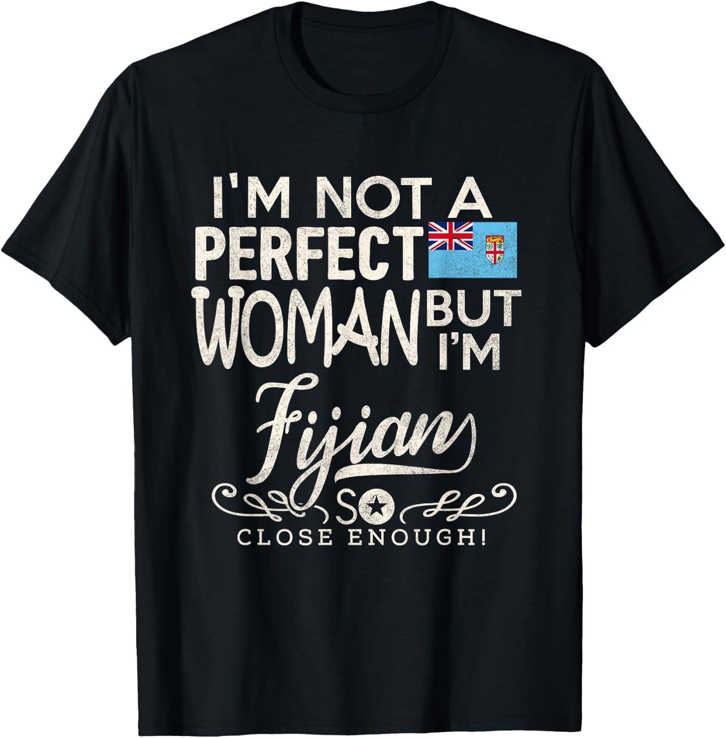 Fiji Flag Woman Shirt Fijian Pride Souvenir Funny T-Shirt - T-Shirt | Black