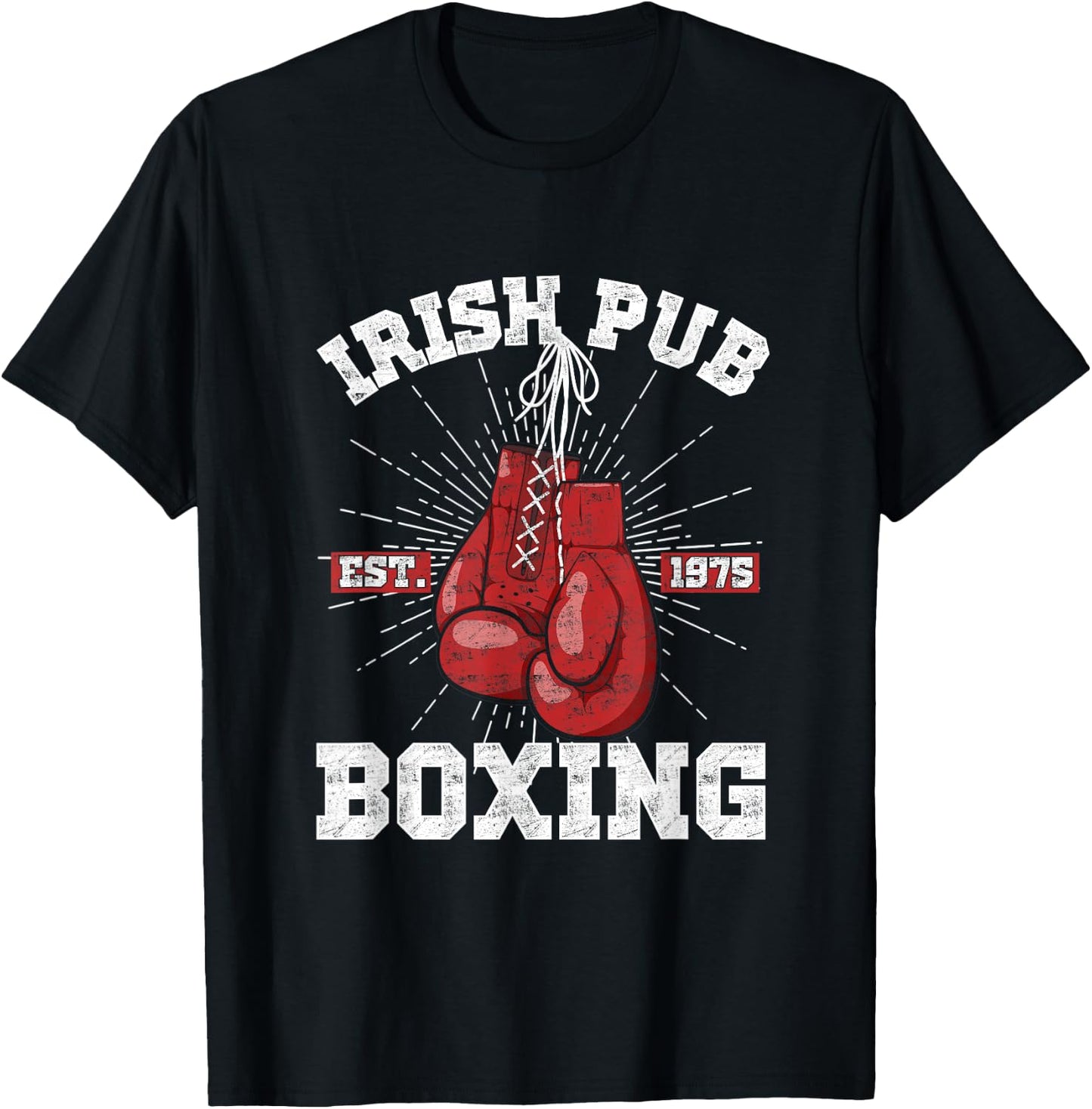 Vintage Irish Pub Est 1975 Boxing Day T-Shirt - T-Shirt | Black