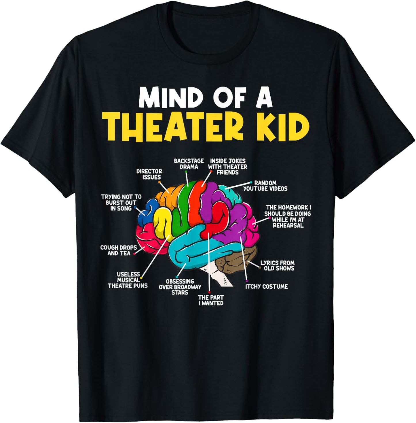 Mind of a Theater Kid T-Shirt - T-Shirt | Black