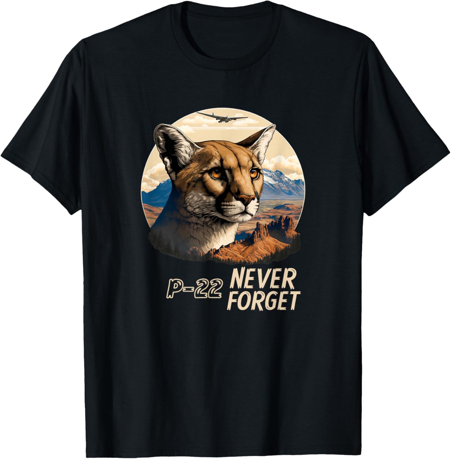 P-22 Mountain Lion Never Forget P-22 Griffith Mountain T-Shirt - T-Shirt | Black