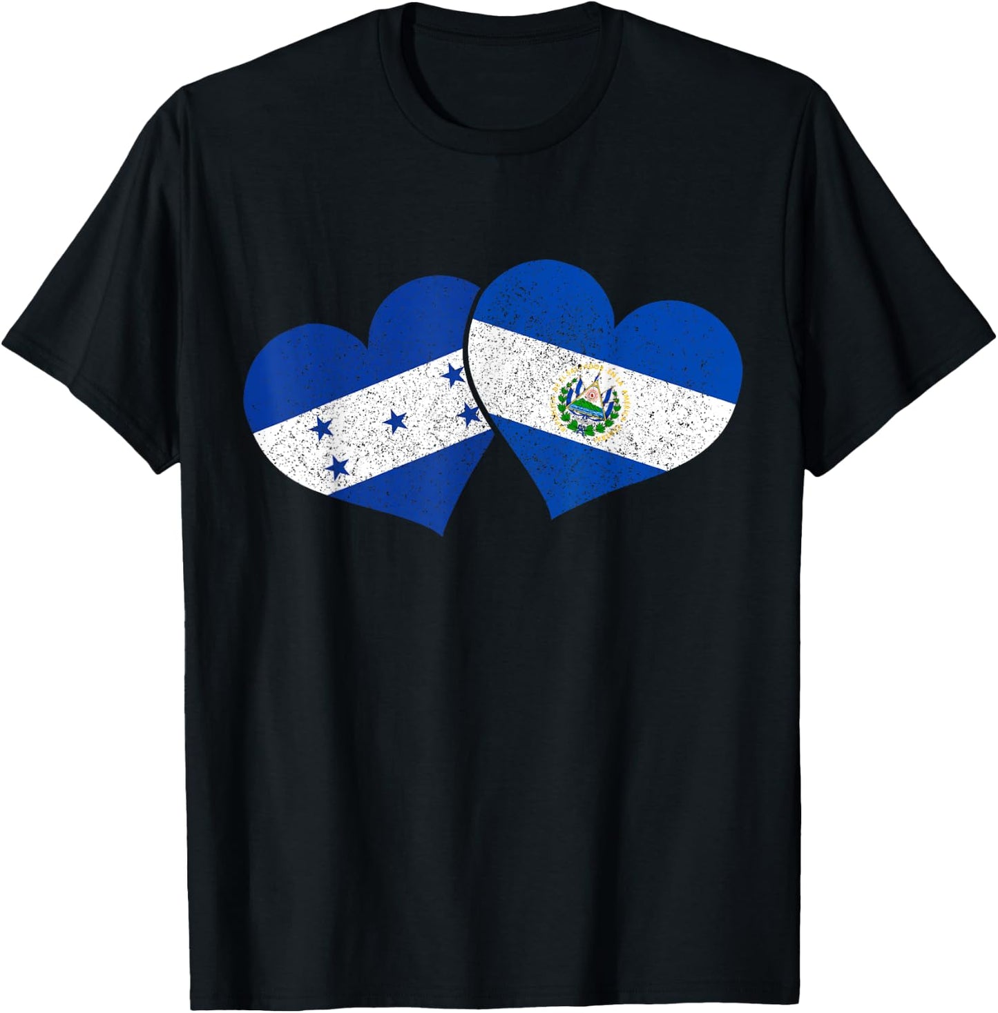 Honduras El Salvador Salvadorian Honduran Flag Pride T-Shirt - T-Shirt | Black