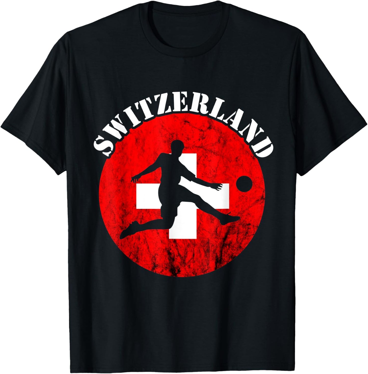 Switzerland Flag Swiss Football Team Swiss Flag Swiss Pride T-Shirt - T-Shirt | Black