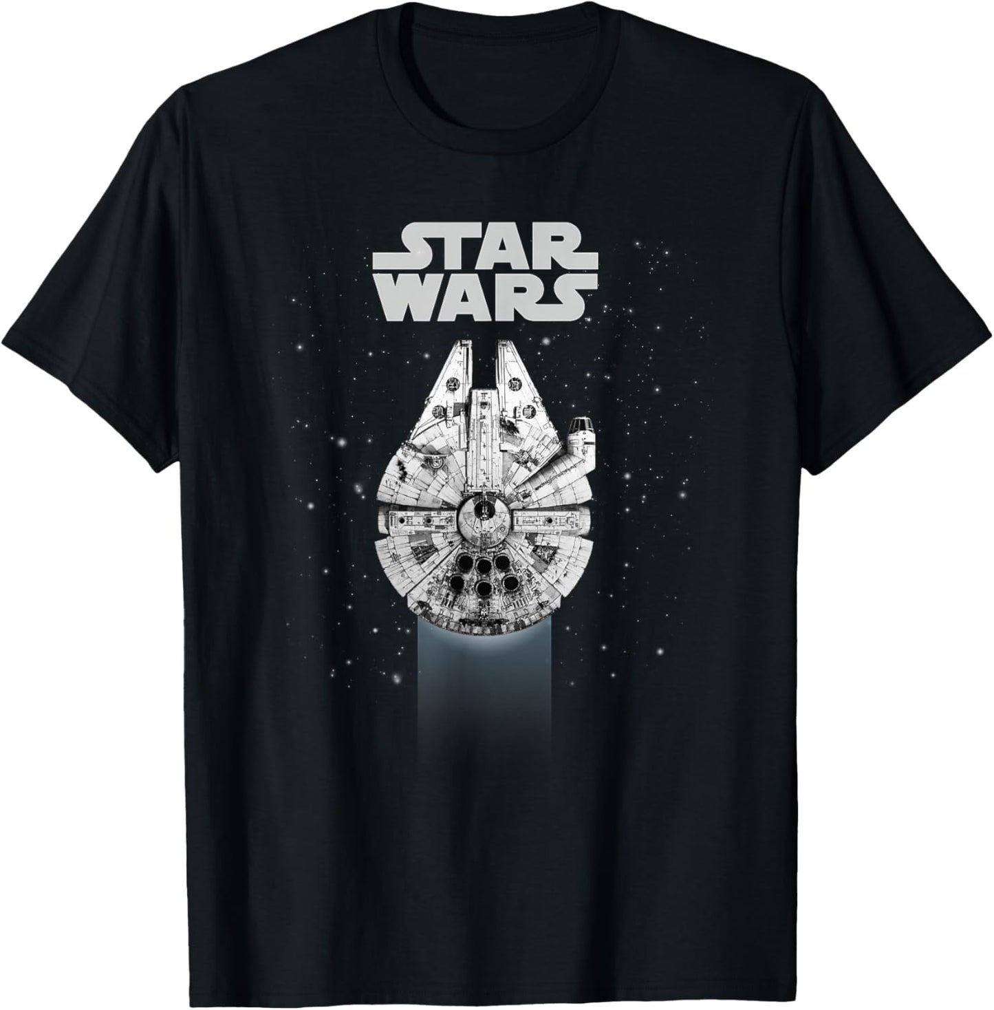Star Wars Millennium Falcon Galactic Top Down Poster T-Shirt - T-Shirt | Black