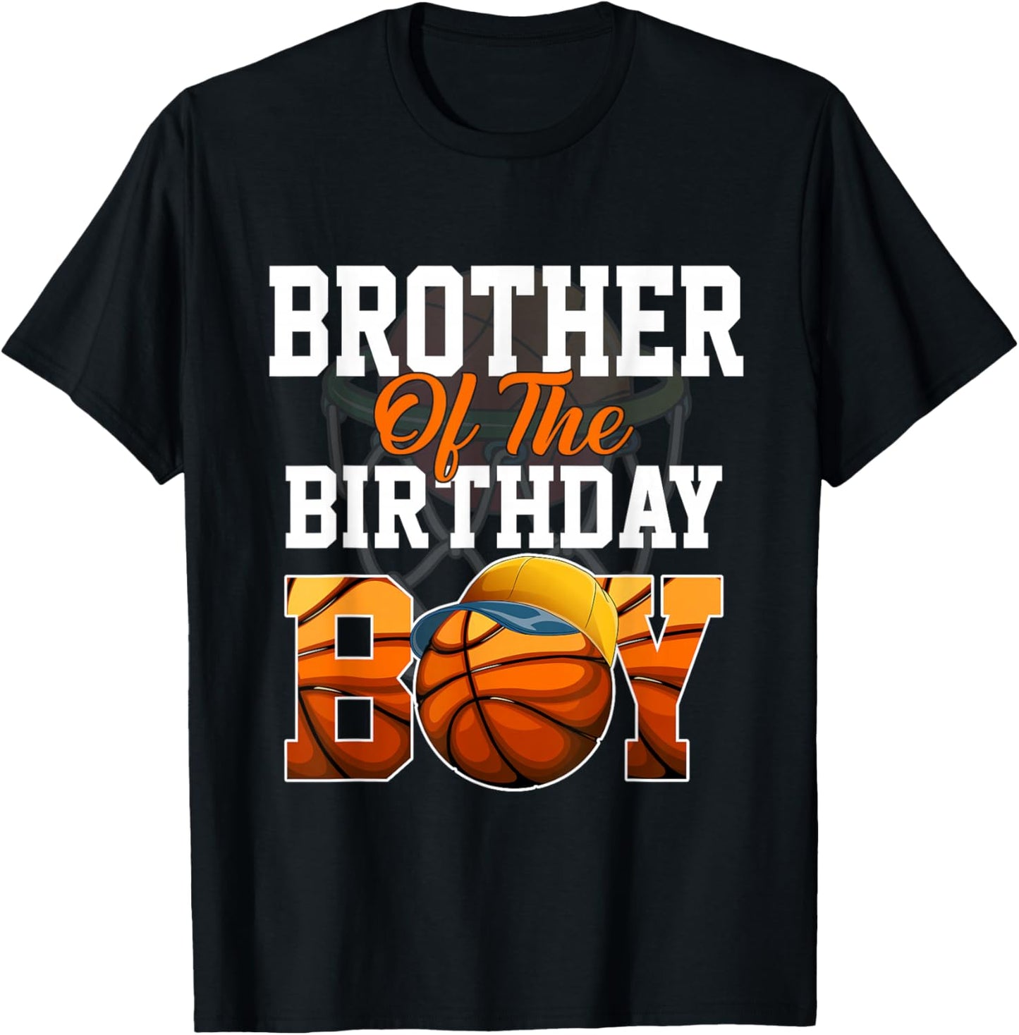 Family Baller B-day Party Brother Basketball Birthday Boy T-Shirt - T-Shirt | Black