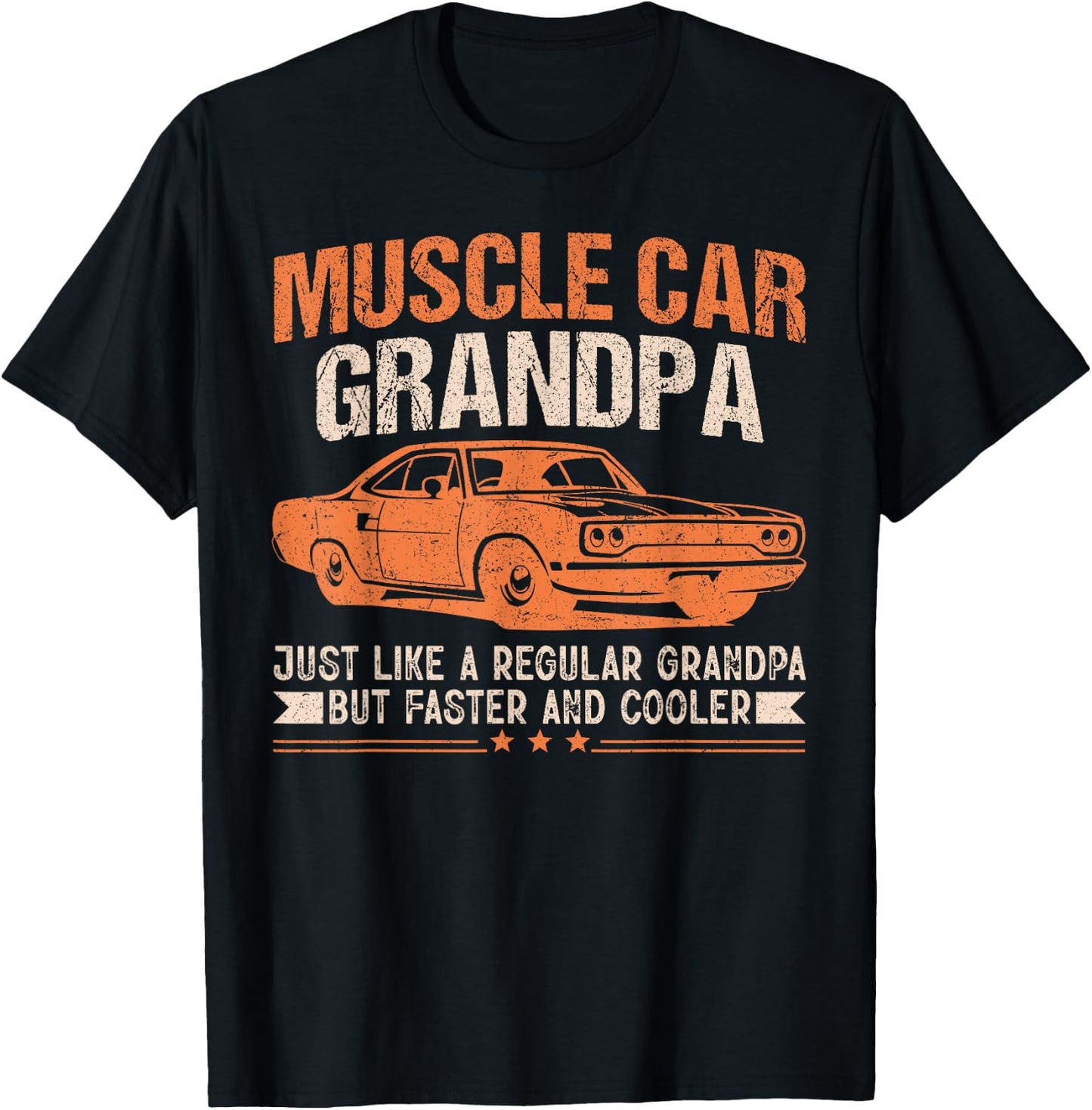 Muscle Car Grandpa For Vintage Car Lovers T-Shirt - T-Shirt | Black