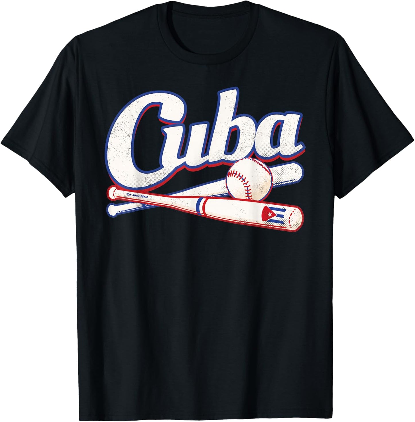 Cuba Baseball Shirt Fan Cuban Flag Sport Team Graphic T-Shirt - T-Shirt | Black