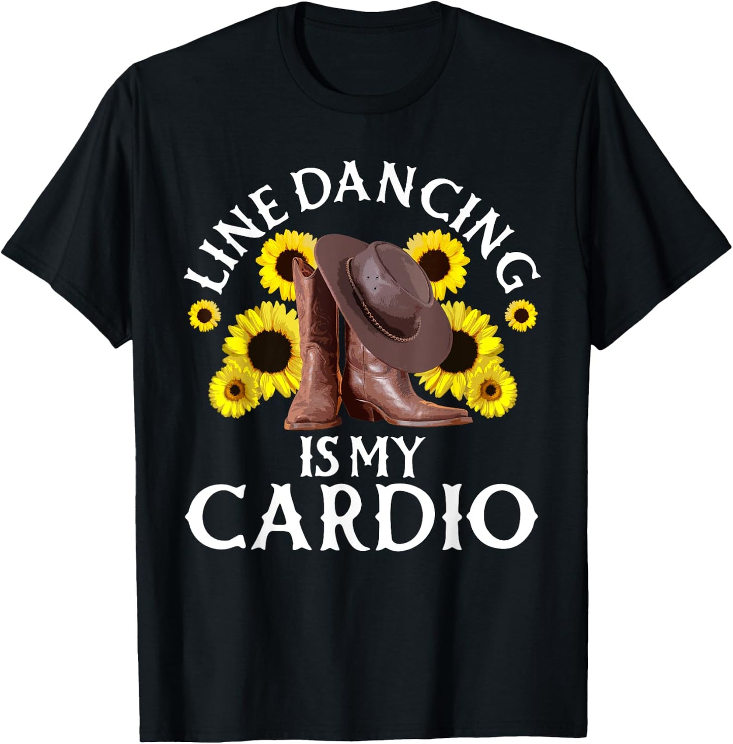Line Dancing Art Men Country Dancing Rodeo Dancer T-Shirt - T-Shirt | Black