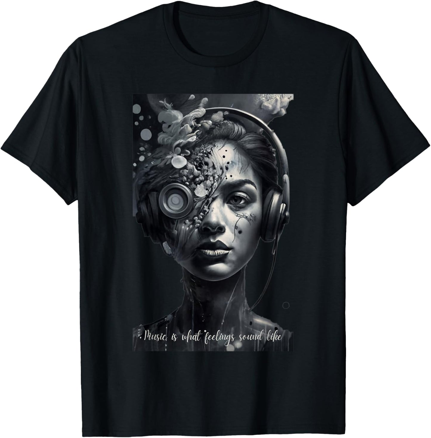 Music Is What Feelings Sound Like T-Shirt - T-Shirt | Black