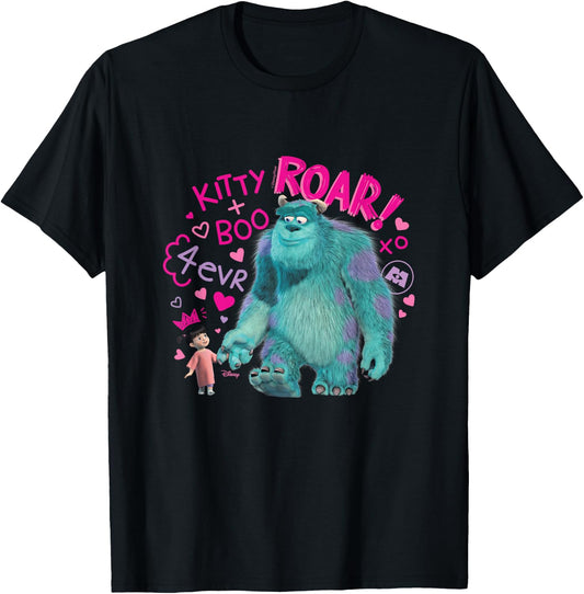 Monsters Inc - Kitty & Boo 4Evr T-Shirt - T-Shirt | Black
