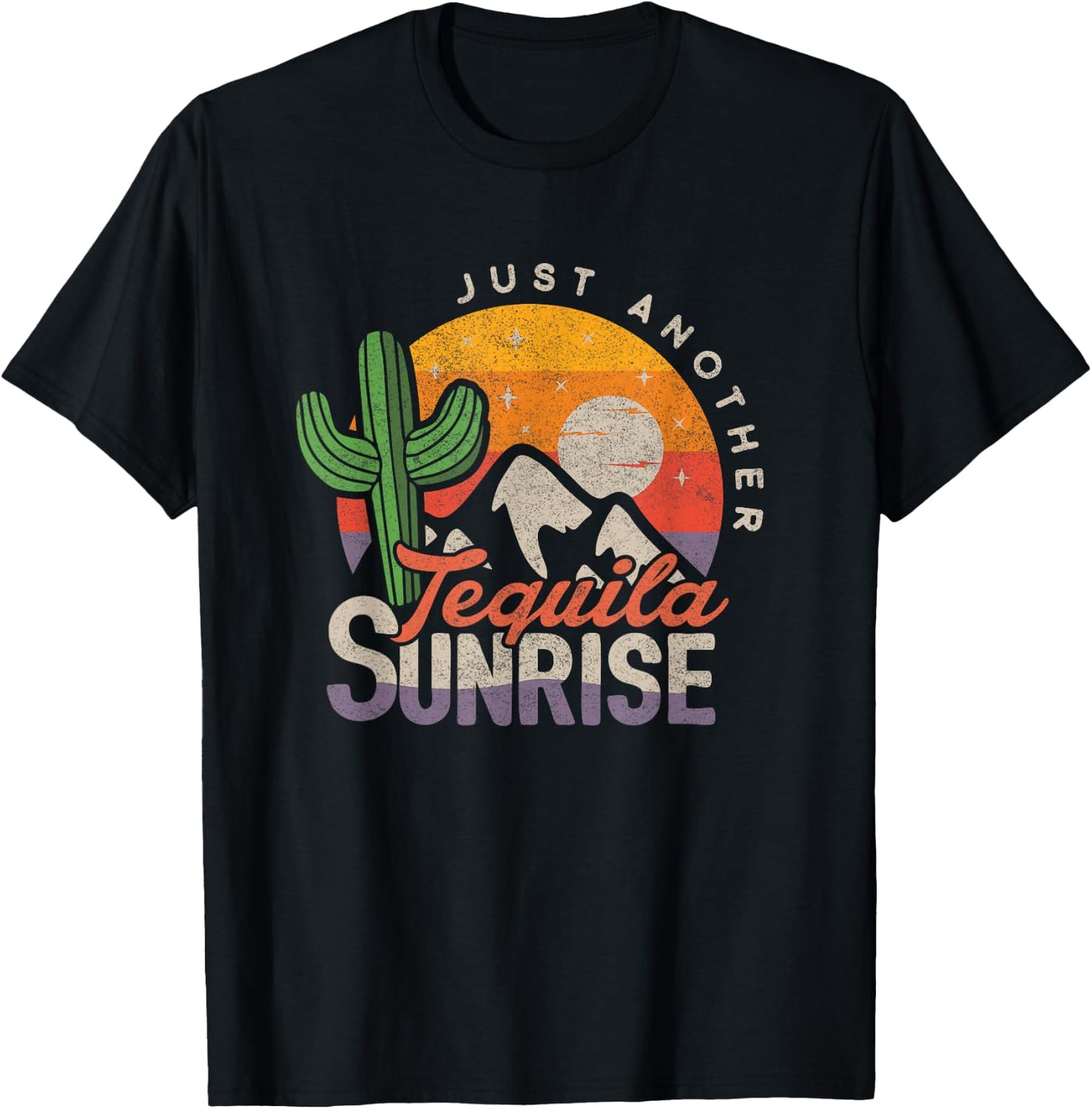 Summer Camp Party Tequila Day Just Another Tequila Sunrise T-Shirt - T-Shirt | Black