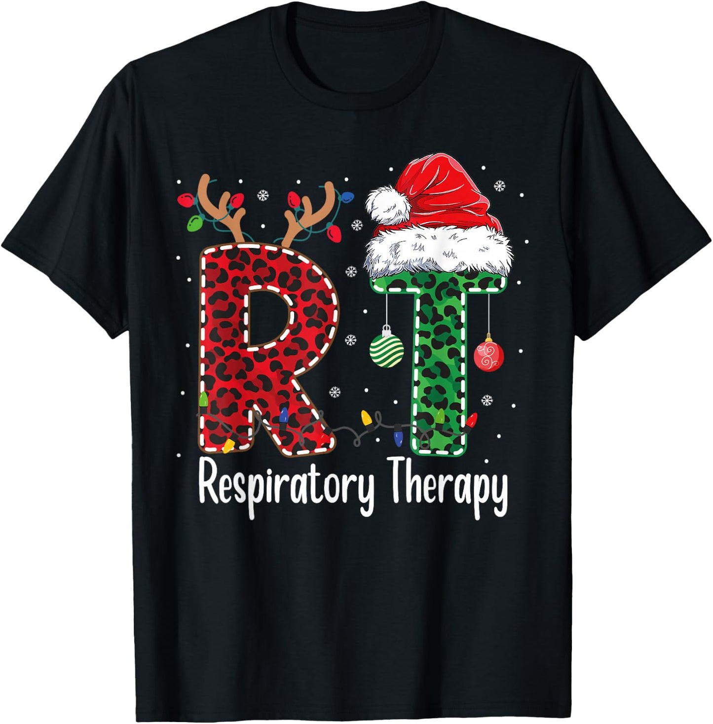 Respiratory Therapist funny christmas Future Nurse design T-Shirt - T-Shirt | Black