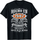 37th Birthday Spanish Made In 1987 Cumpleaños Español T-Shirt - T-Shirt | Black