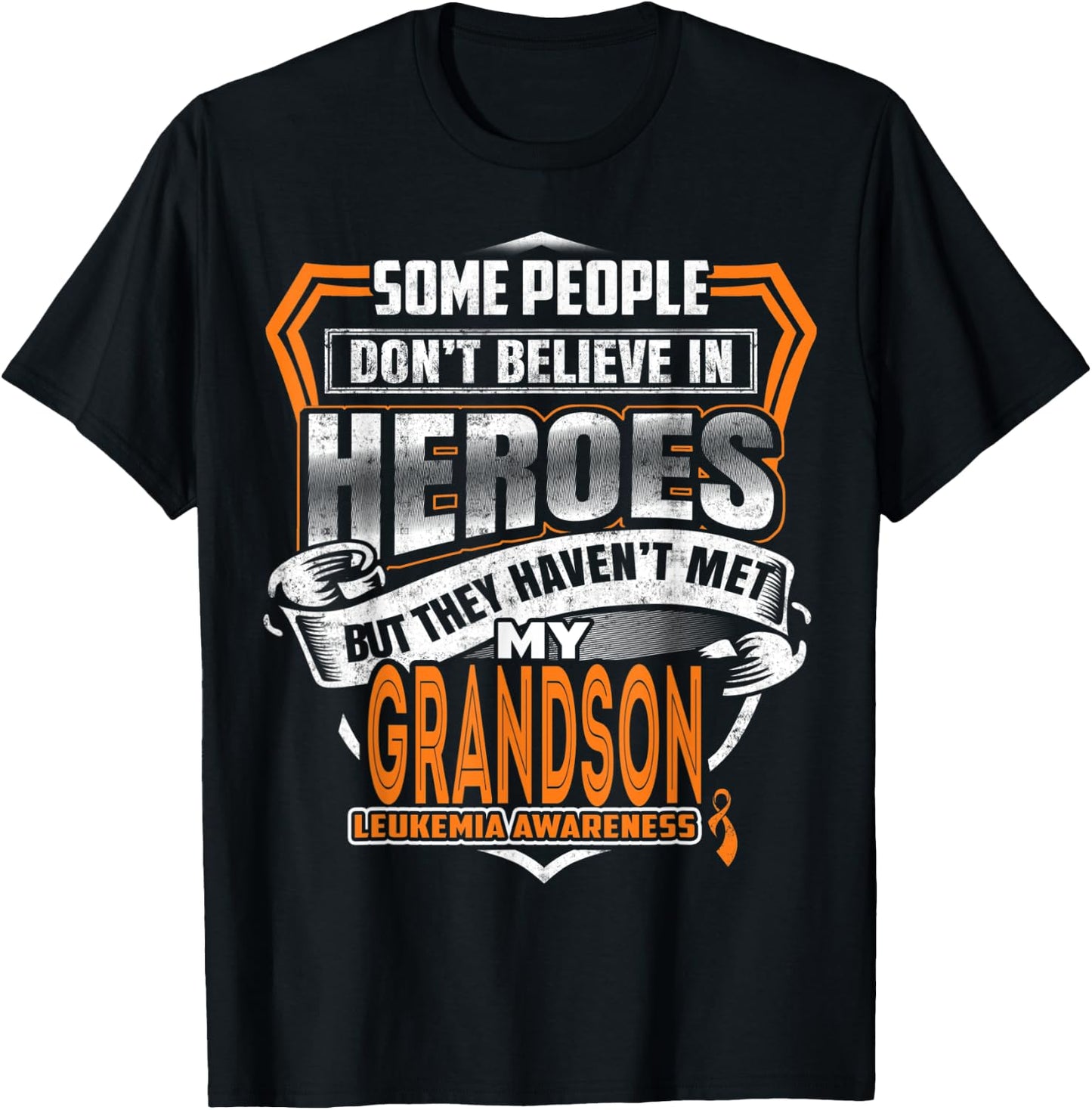 My Grandson's Fight is My Fight Leukemia Awareness T-Shirt - T-Shirt | Black