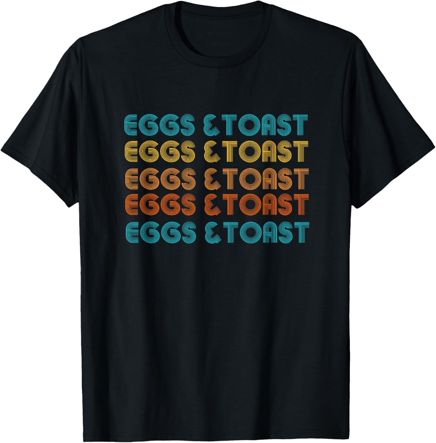 Eggs & Toast, COMFORT FOODS, UK, American Breakfast T-Shirt - T-Shirt | Black