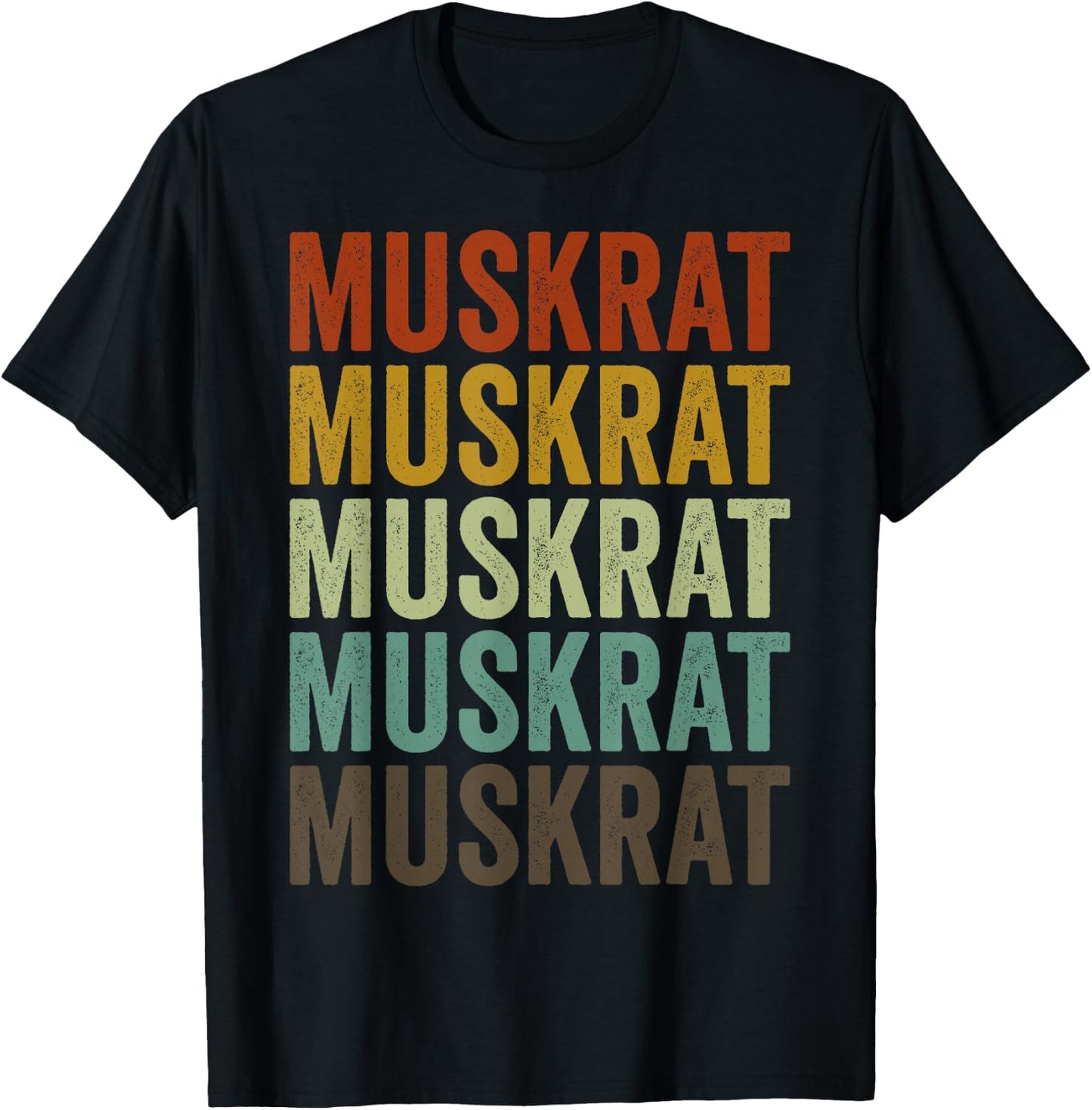 Muskrat Retro T-Shirt - T-Shirt | Black