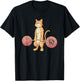 Deadlifting Tabby Cat Funny Women T-Shirt - T-Shirt | Black